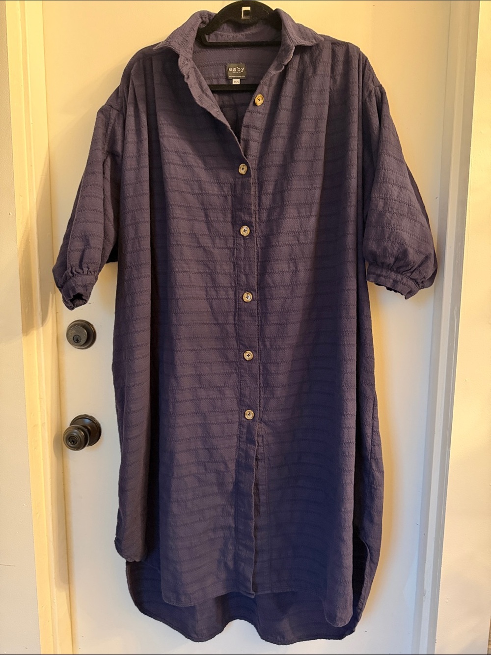 Esby Viola Indigo Cotton Dobby Dress xs/s